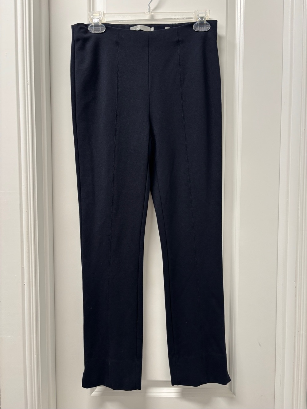 Vince Navy Blue Straight-Leg Pull On Pants- Size M